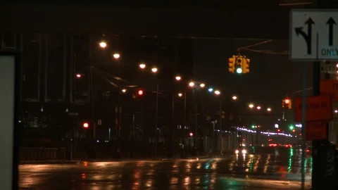 Detroit at night Video stock 109211154