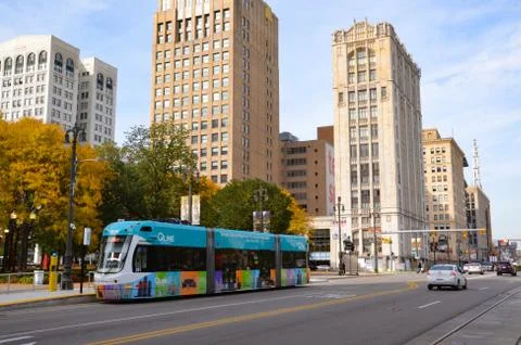 Detroit QLine Stock Photos