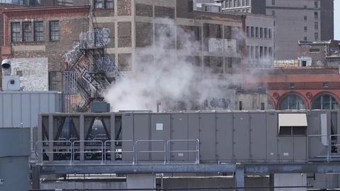 Detroit Rooftops Stock Footage 89176930