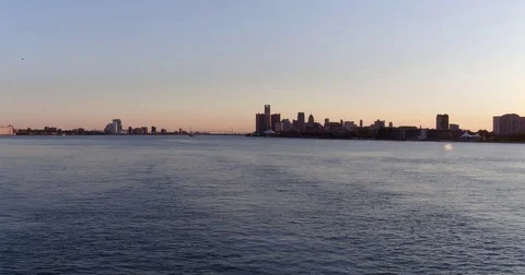 Detroit Skyline Video stock 76441712