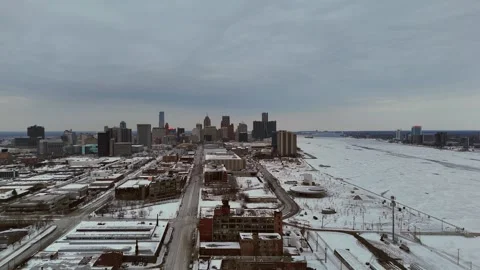 Detroit Skyline Video stock 301564563
