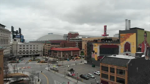 Detroit Skyline in winter Stock Footage 228491192