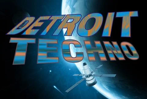 Detroit Techno in the Space Stock Illustration