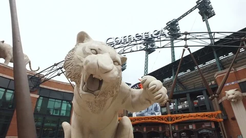 Detroit Tigers Stadium Baseball World Series Game America's Pastime Stock Footage