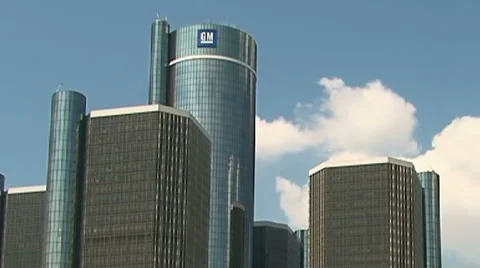 Detroit's Renaissance Center Stock Footage 1047507