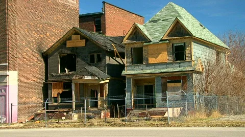 Detroit's urban blight 動画素材 662466