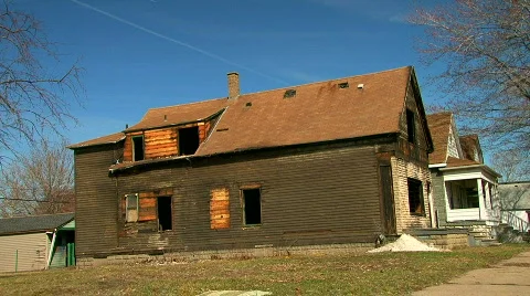 Detroit's urban blight Video stock 662553