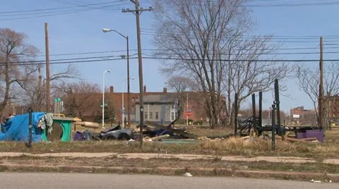 Detroit's urban blight 動画素材 11868327