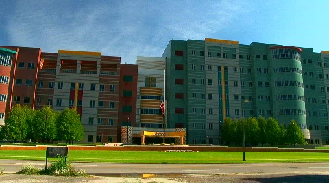 Detroit's VA Hospital Stock Footage