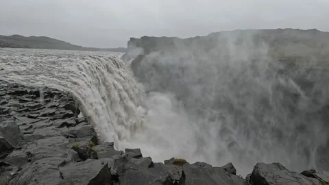 Dettifoss, Iceland Stockbeeldmateriaal 217381125