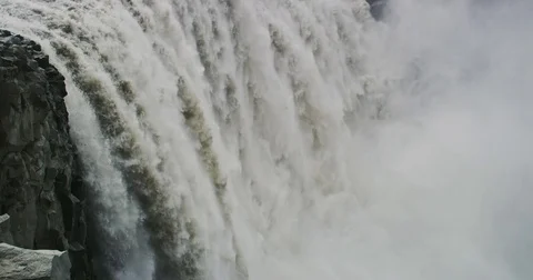 Dettifoss Waterfall Iceland Stock Footage 81253837
