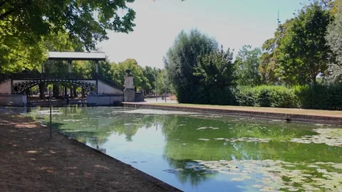 Deule River between Lille Citadel and old town France 库存影片 344432985