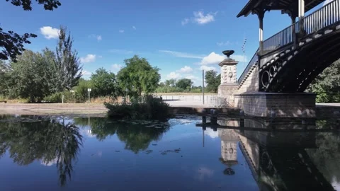 Deule River between Lille Citadel and old town France Stockbeeldmateriaal 344433855