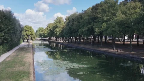 Deule River between Lille Citadel and old town France Stock-Footage 344433916