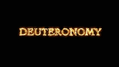 Deuteronomy written with fire. Loop Stock-Footage 239071003