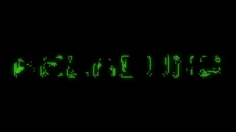 Deutsch text loading in the form of printed circuit board tracks Stock Footage 103823279