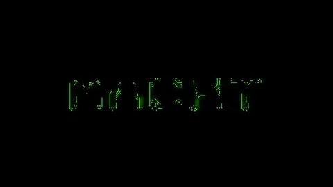 Deutsch text power in the form of printed circuit board tracks Stock Footage 103953329