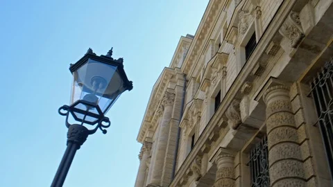 Deutsche Bank Leipzig view to historical bank building. Stock Footage 89905660