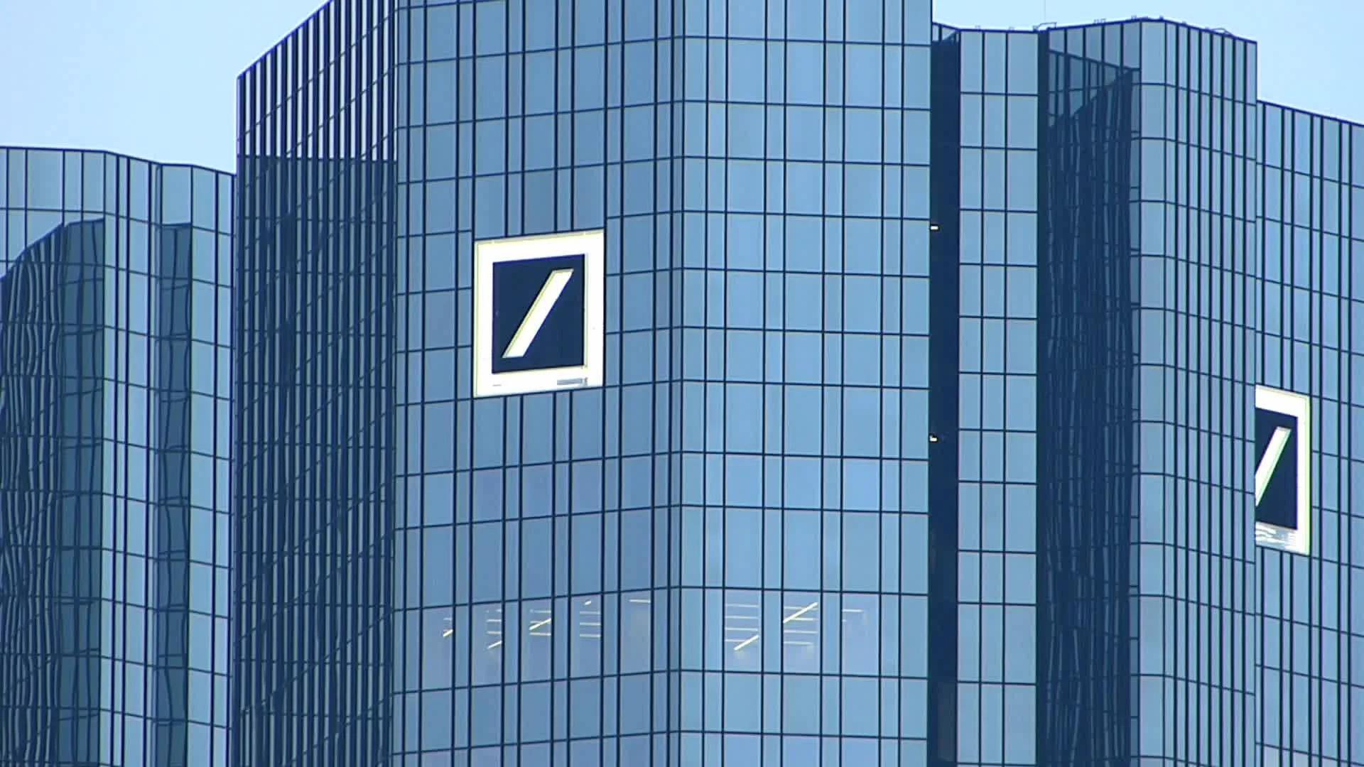 Deutsche Bank At Rossmarkt Square Statue Frankfurt Germany Video