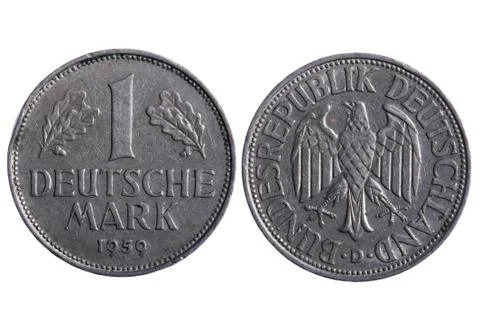 Deutsche mark coins Stock Photos