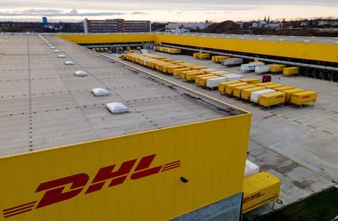 Deutsche Post DHL mega parcel centre in Bochum, Germany - 04 Dec 2020 Stock Photos