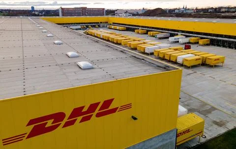 Deutsche Post DHL mega parcel centre in Bochum, Germany - 04 Dec 2020 Stock Photos