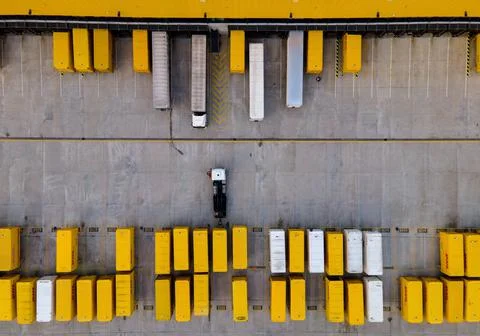 Deutsche Post DHL mega parcel centre in Bochum, Germany - 04 Dec 2020 Stock Photos