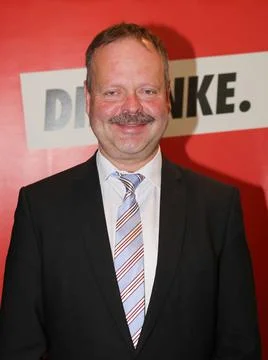  deutscher Politiker Wulf Gallert Partei Die Linke beim 5.Landesparteitag ... Stock Photos
