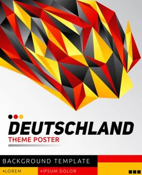 Deutschland theme modern poster, vector template illustration. Stock Illustration