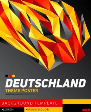 Deutschland theme modern poster, vector template illustration. Stock Illustration