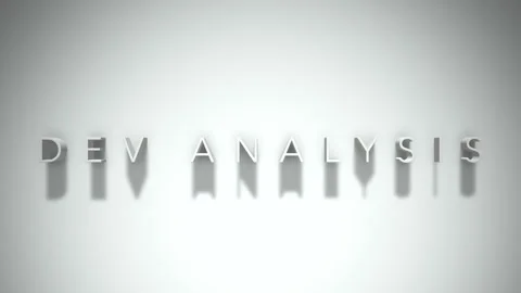 Dev analysis 3D title animation white text on a white background Stock Footage 299824045