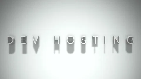 Dev hosting 3D title animation with shadows on a white background Stock Footage 297456123