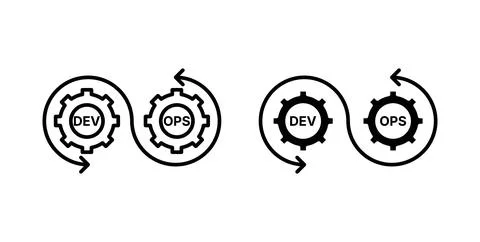 Dev ops icon vector art Illustrations Stock Illustration