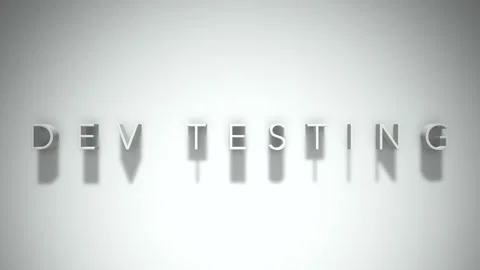 Dev testing 3D title animation with shadows on a white background Stock Footage 297456136