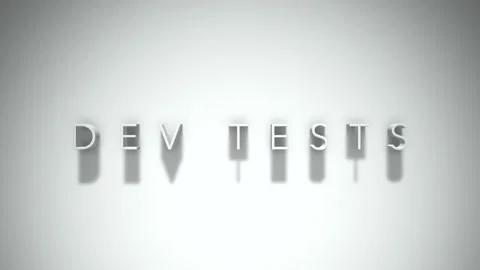 Dev tests 3D title animation with shadows on a white background Stock Footage 297798170