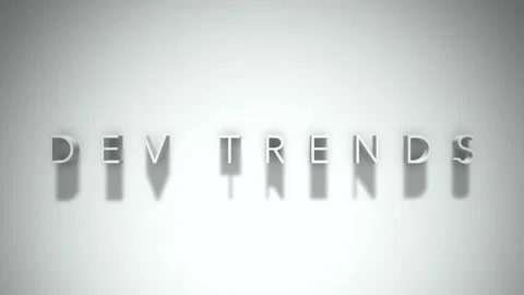 Dev trends 3D title animation with shadows on a white background Stock Footage 297456138
