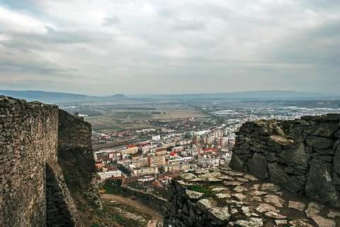 Deva. aerial view of the city.6 Stock Photos