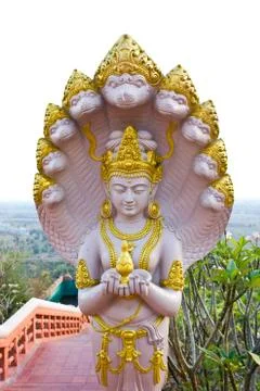 Deva in traditional Thai style decoration Stock Photos