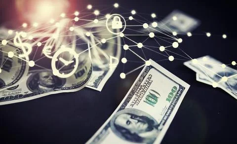 Devaluation of US dollar currencies. Devaluation refers to a decrease in a .. Stock Photos