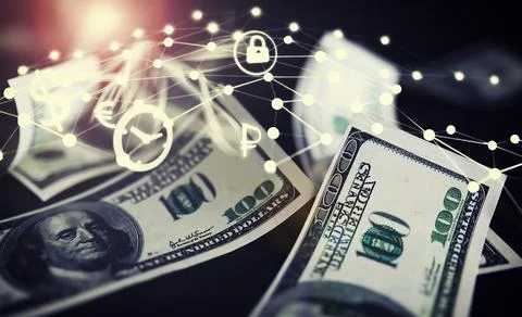 Devaluation of US dollar currencies. Devaluation refers to a decrease in a .. Stock Photos