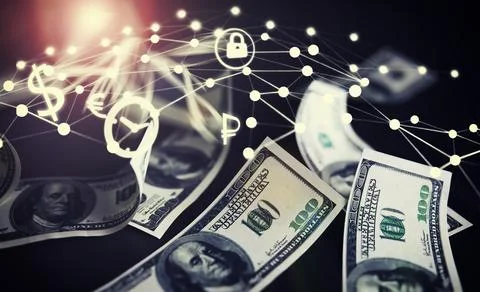 Devaluation of US dollar currencies. Devaluation refers to a decrease in a .. Stock Photos