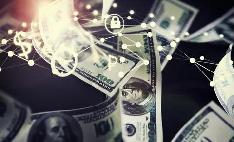 Devaluation of US dollar currencies. Devaluation refers to a decrease in a .. Stock Photos