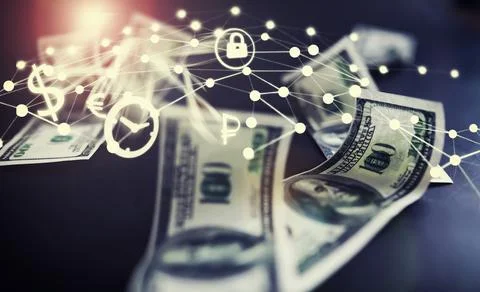 Devaluation of US dollar currencies. Devaluation refers to a decrease in a .. 스톡 사진