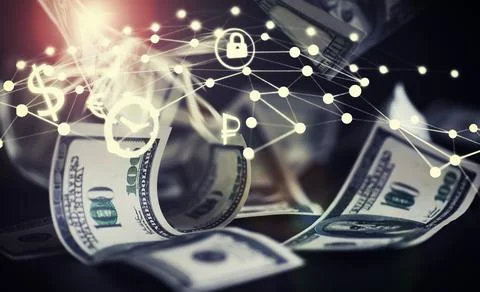 Devaluation of US dollar currencies. Devaluation refers to a decrease in a .. 스톡 사진