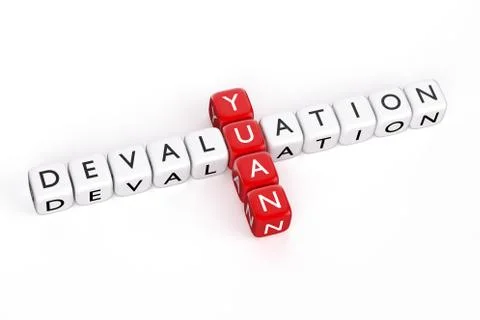 Devaluation of Yuan Stock Illustration