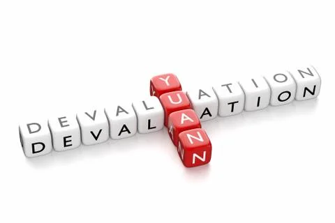 Devaluation of Yuan Stock Illustration