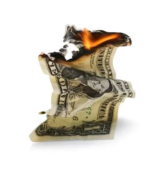 Devalued dollar Stock Photos