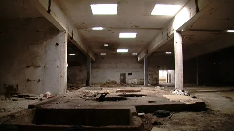 Devastated factory Stock Footage 32662976