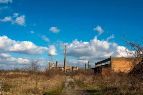 Devastated factory Stock Photos