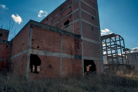 Devastated factory Stock Photos